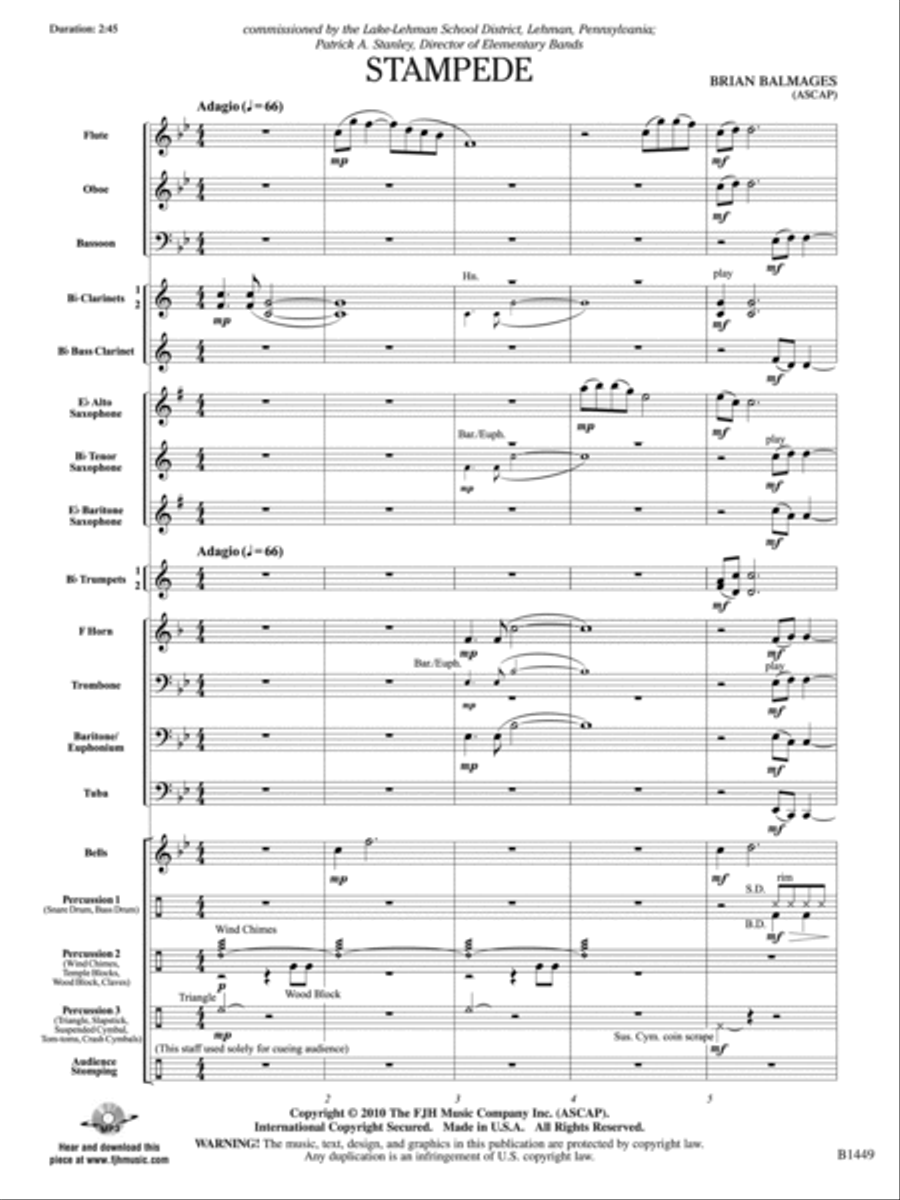 Stampede: Score Concert Band scores gallery preview page 3