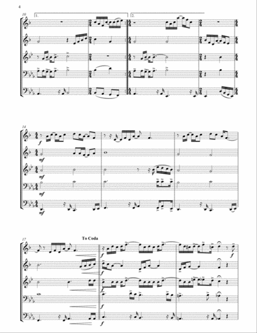 Your Song Brass Ensemble scores gallery preview page 4