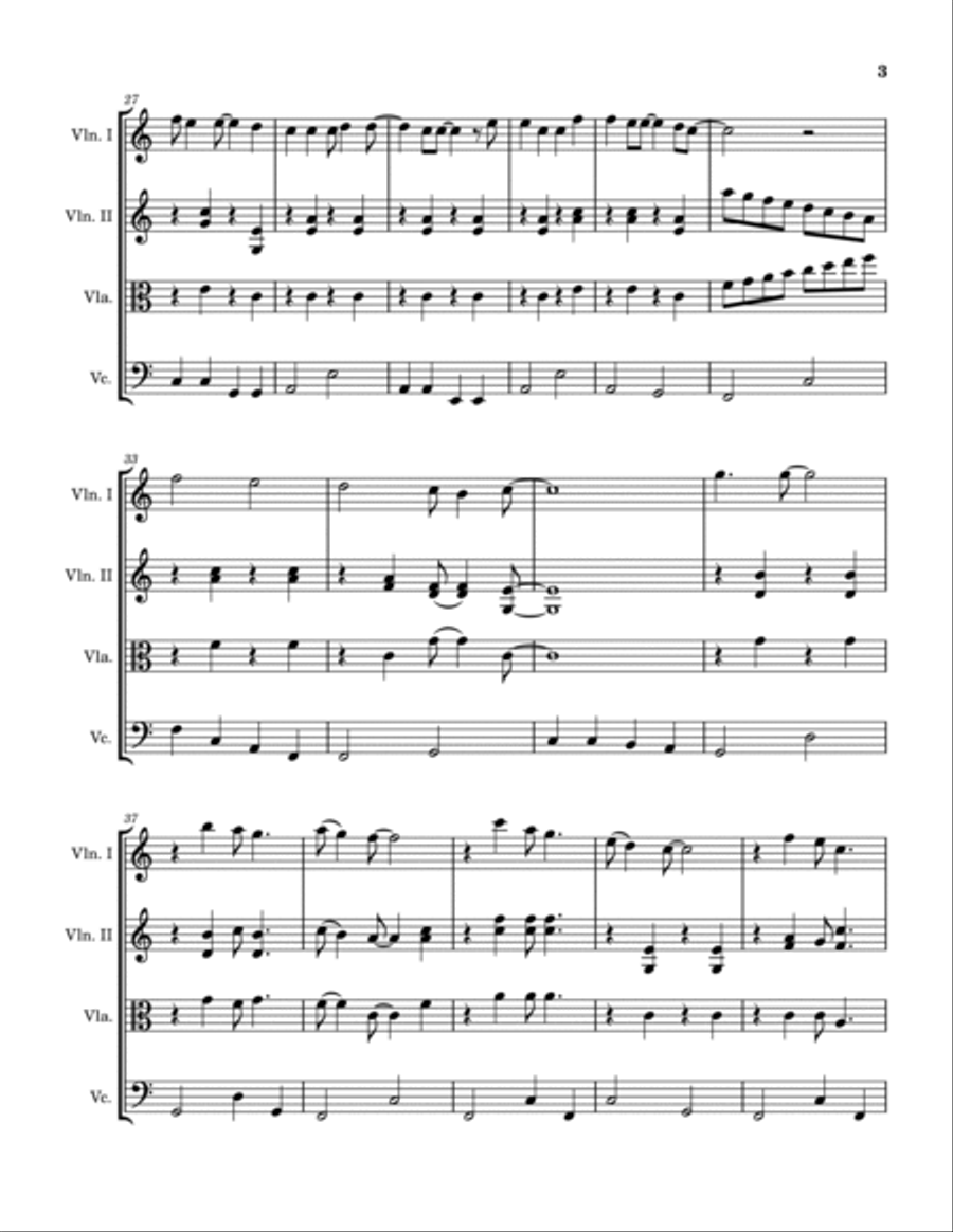 I've Just Seen A Face String Quartet scores gallery preview page 3