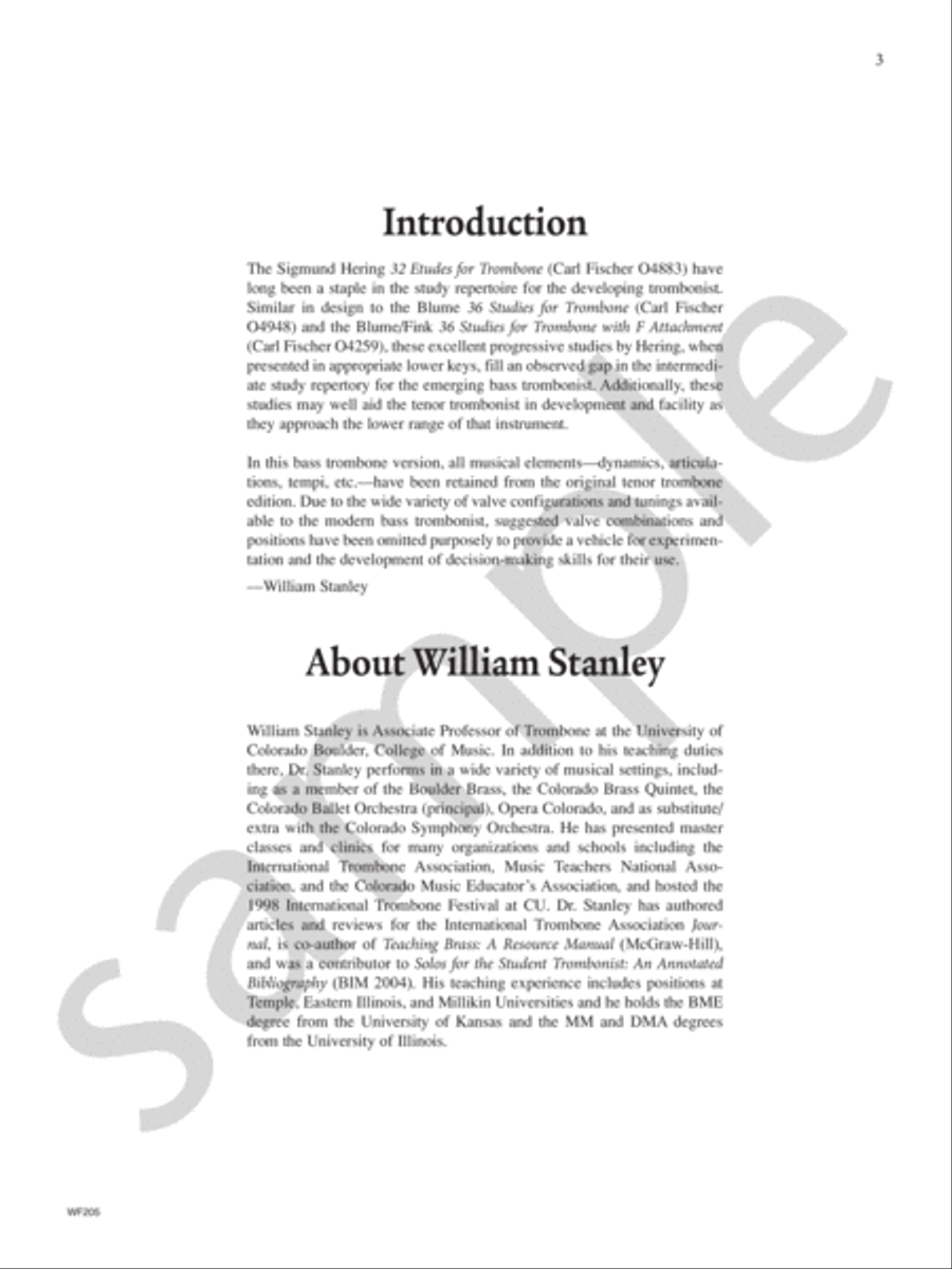 32 Etudes for Bass Trombone Trombone scores gallery preview page 3