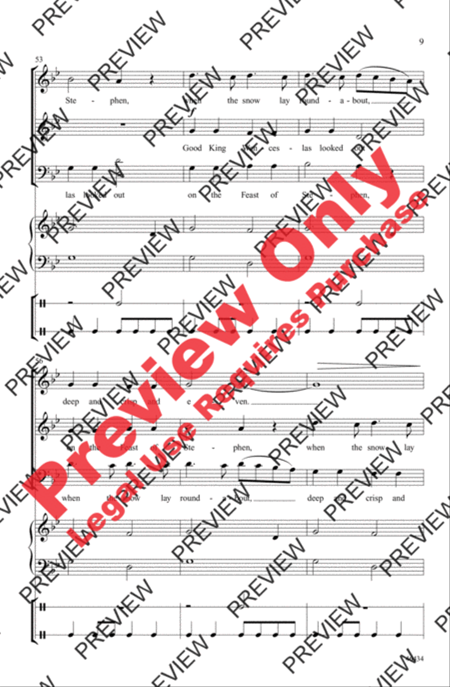Wenceslas Canon 3-Part scores gallery preview page 9