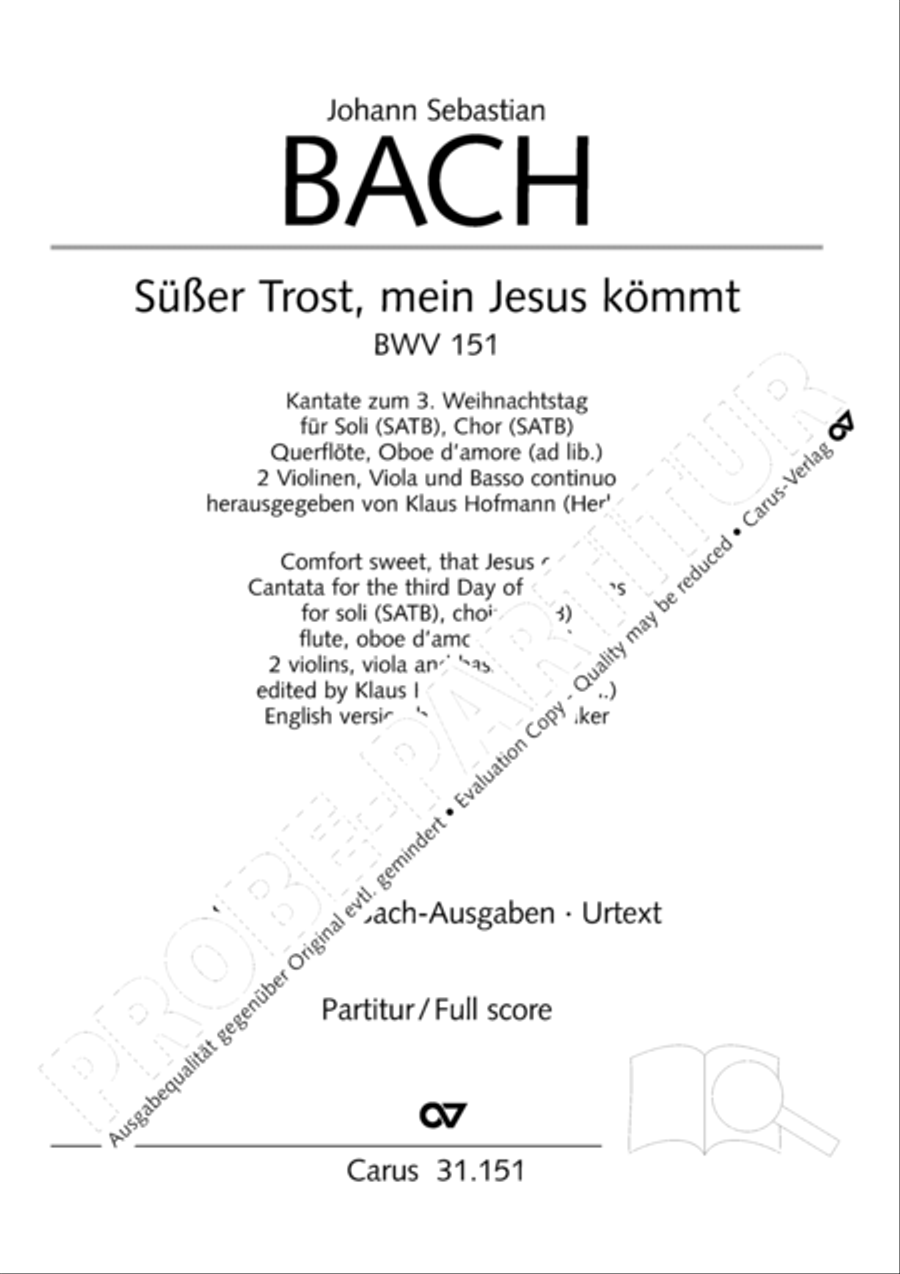 Comfort sweet, that Jesus came 4-Part scores gallery preview page 2