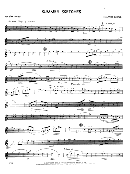 Summer Sketches - 1st Bb Clarinet
