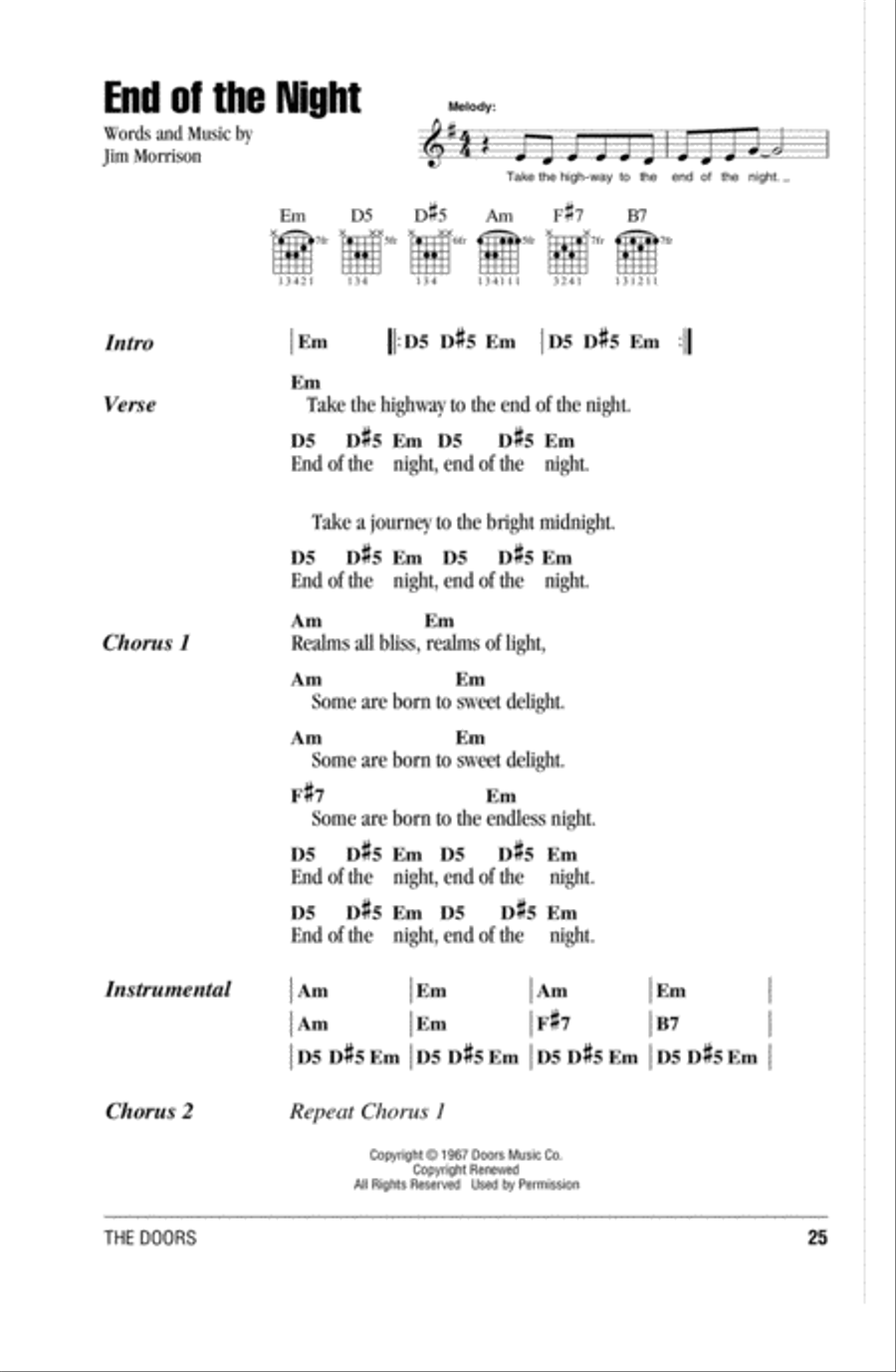 End Of The Night Acoustic Guitar scores gallery preview page 1