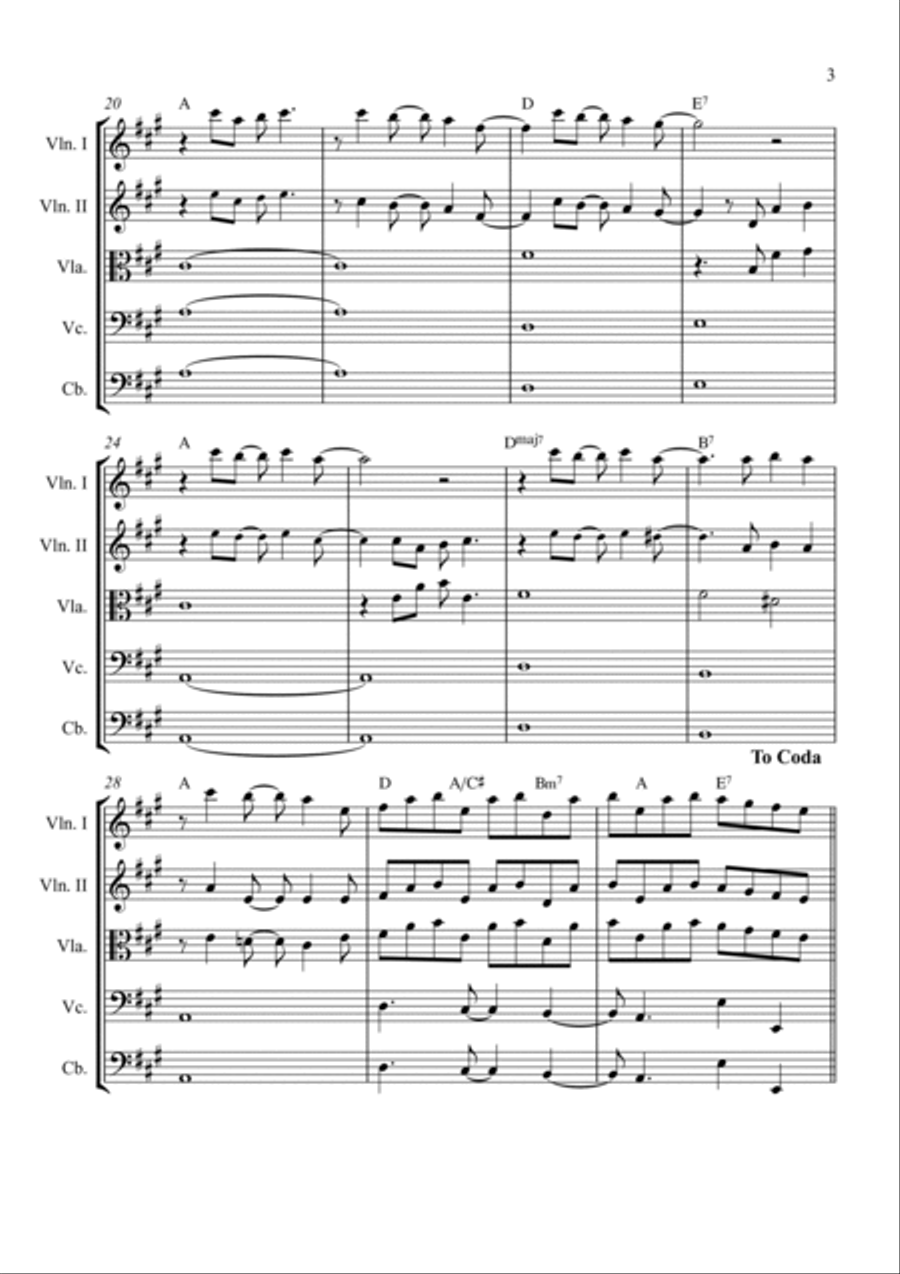 Here Comes The Sun String Quintet scores gallery preview page 3