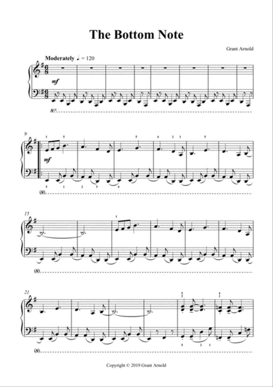 The Bottom Note Piano Solo scores gallery preview page 1