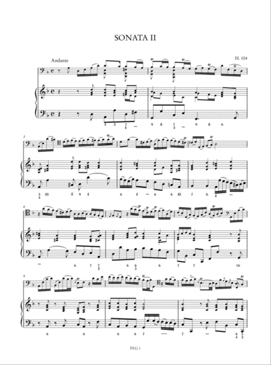 6 Sonatas Op. 5 (H. 103-108) for Violoncello and Basso Continuo - Vol. 1: Sonatas I-III Cello scores gallery preview page 3