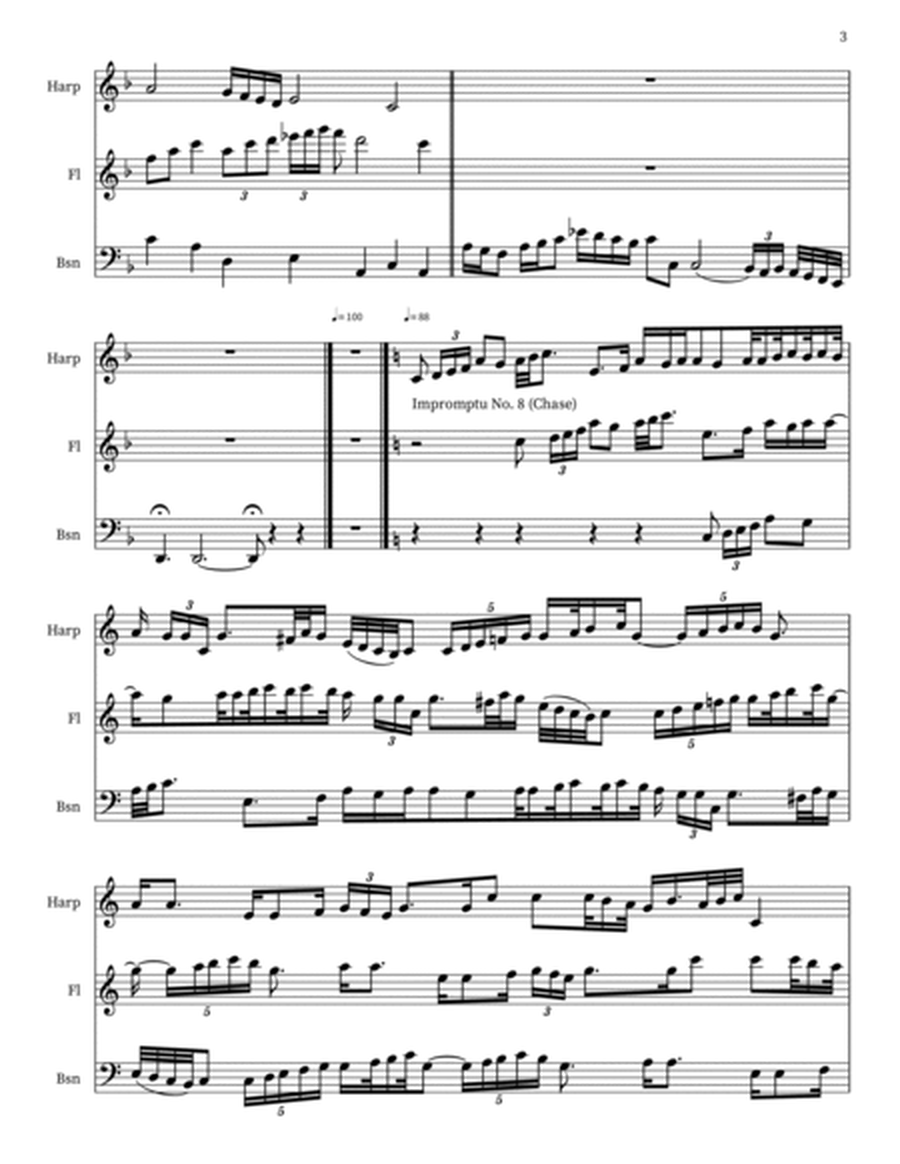 Impromptu Poetica for harp, Flute & Bassoon