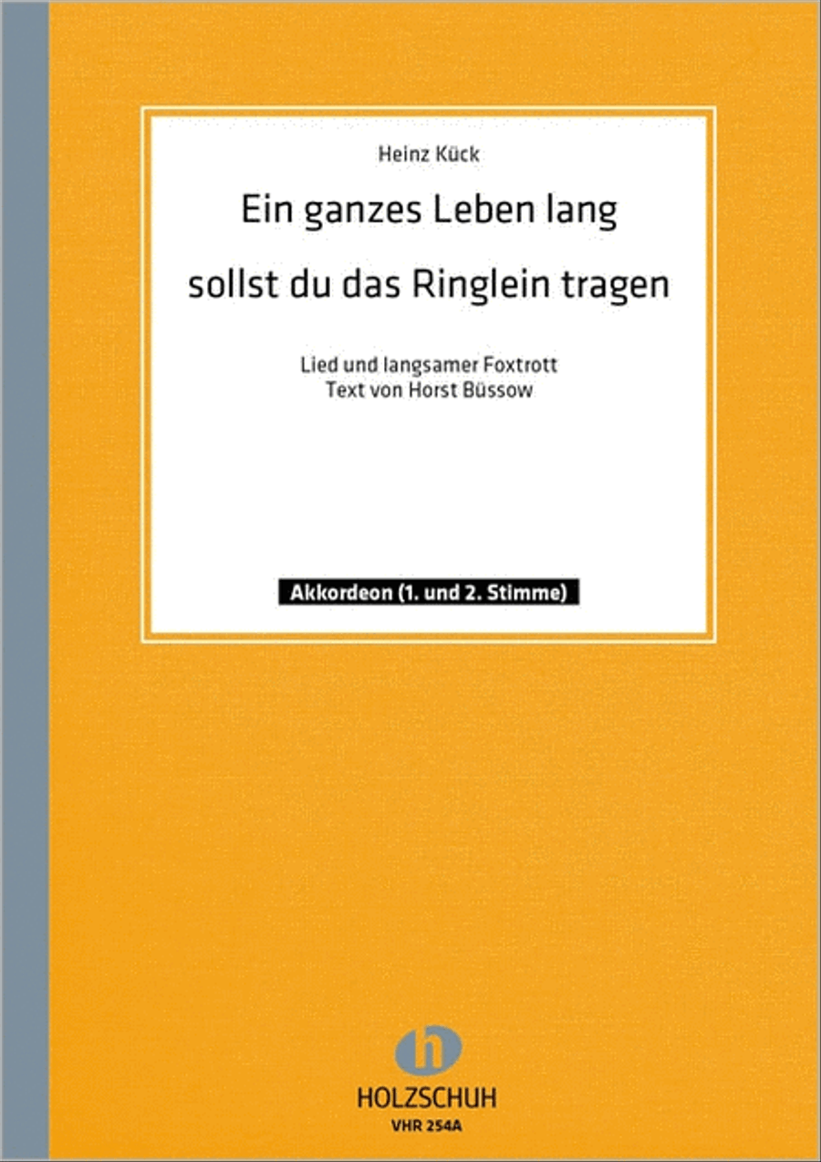 Ein ganzes Leben lang sollst du das Ringlein tragen Accordion scores gallery preview page 1