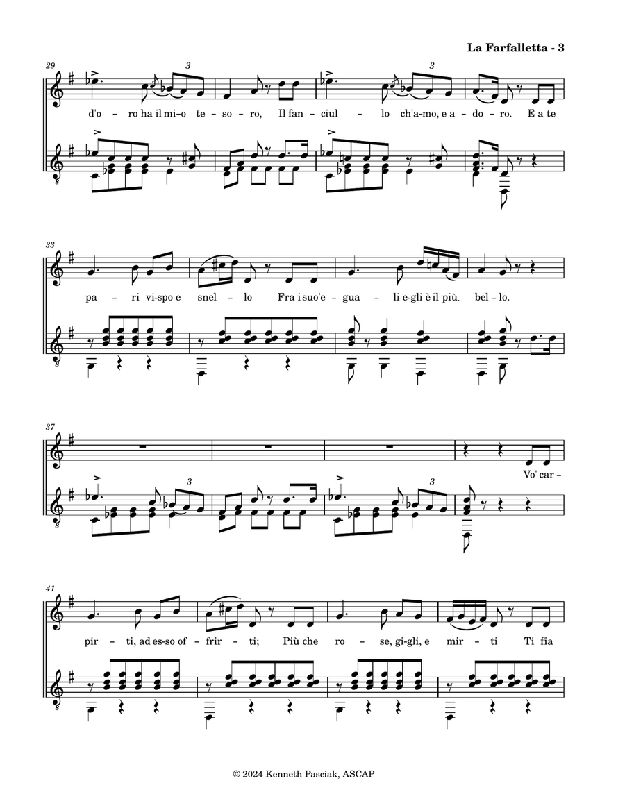 Bellini (for Voice and Guitar)