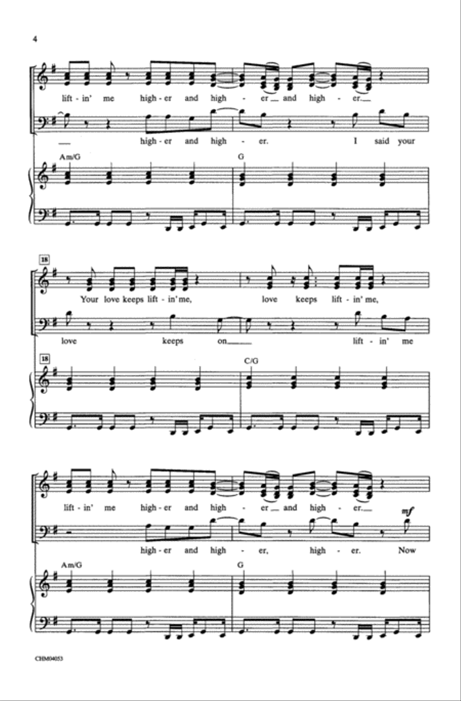 (Your Love Has Lifted Me) Higher and Higher 4-Part scores gallery preview page 4