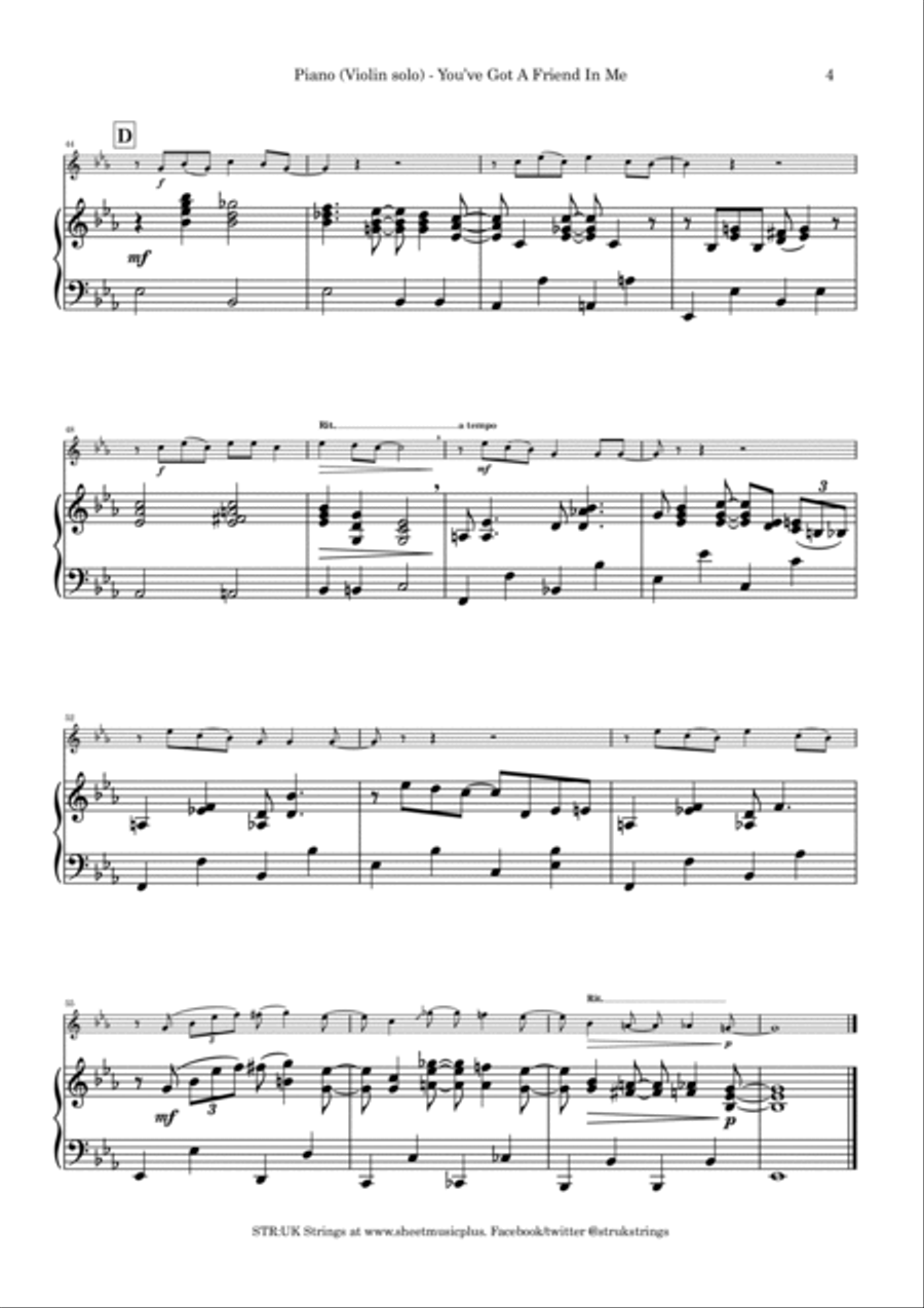 You've Got A Friend In Me Violin Solo scores gallery preview page 5