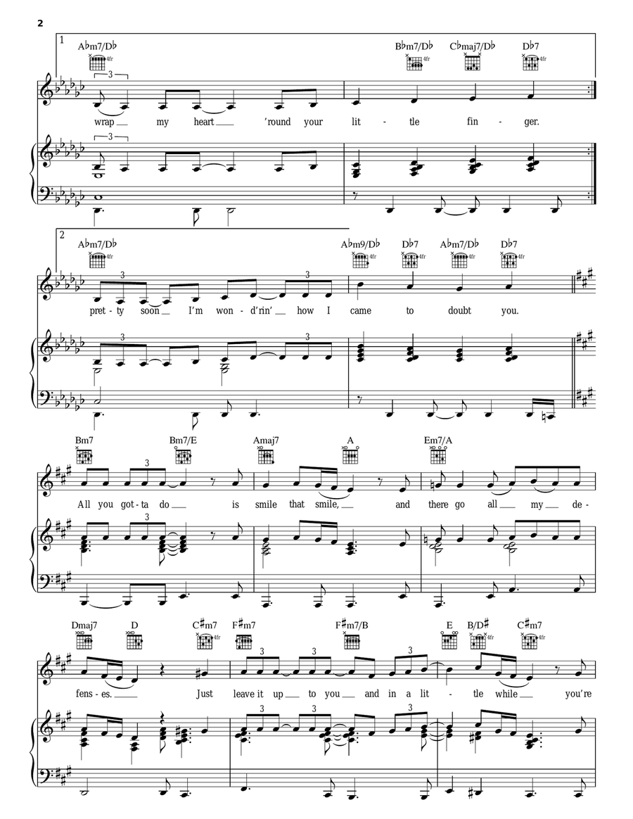 Here You Come Again Piano, Vocal, Guitar scores gallery preview page 2