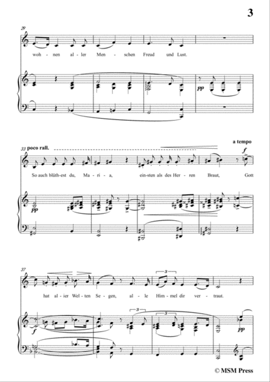 Liszt-Das veilchen in C Major,for Voice and Piano Voice Solo scores gallery preview page 5
