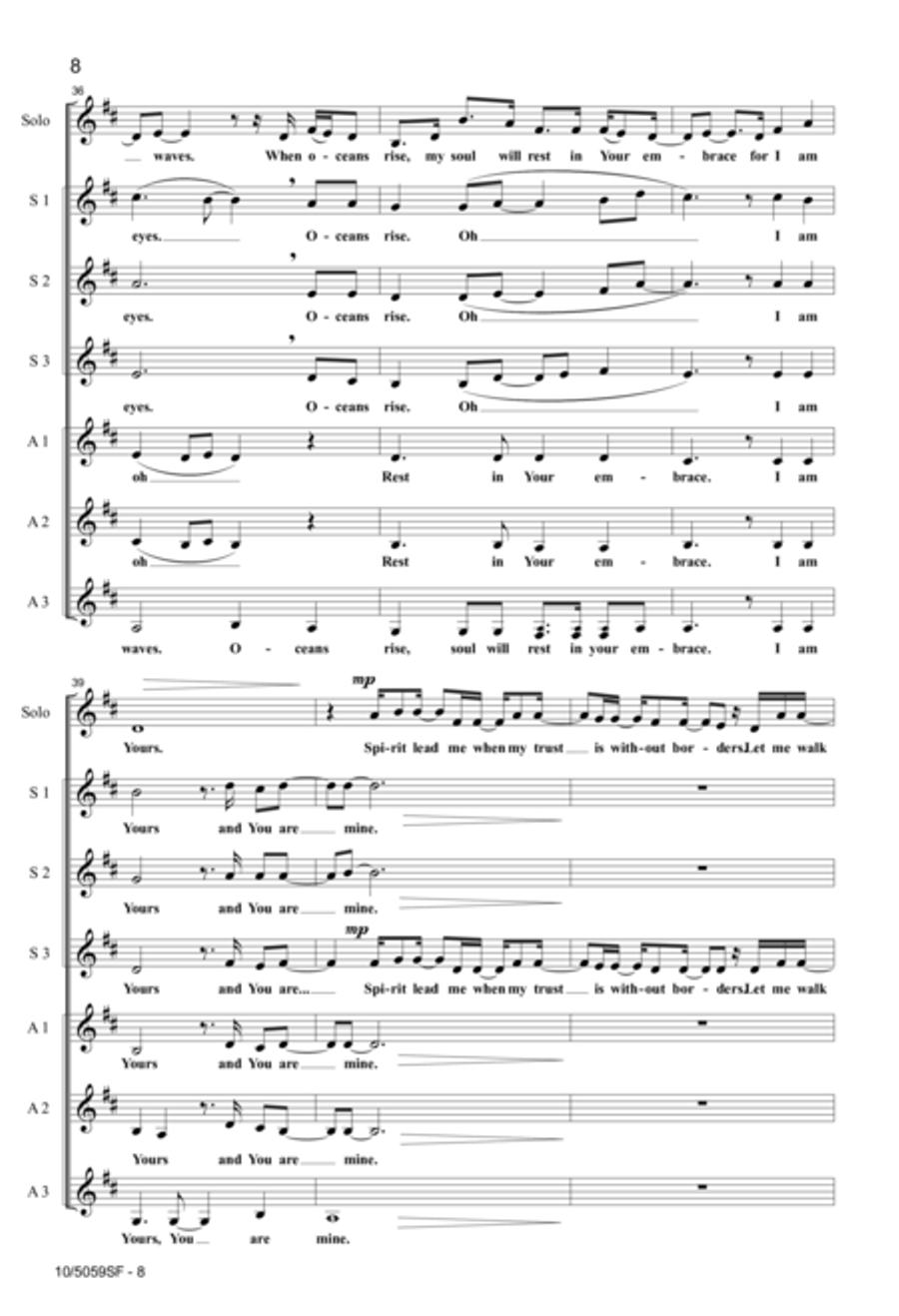 Oceans (Where Feet May Fail) SSAA scores gallery preview page 8