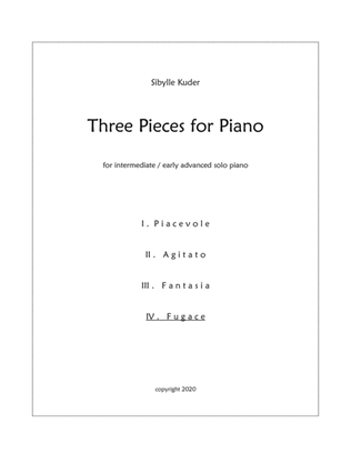 Three Pieces for Piano IV. Fugace