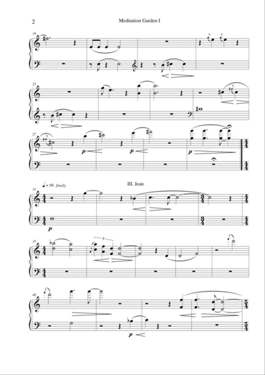 Meditation Garden - 3 versions String Duet scores gallery preview page 2