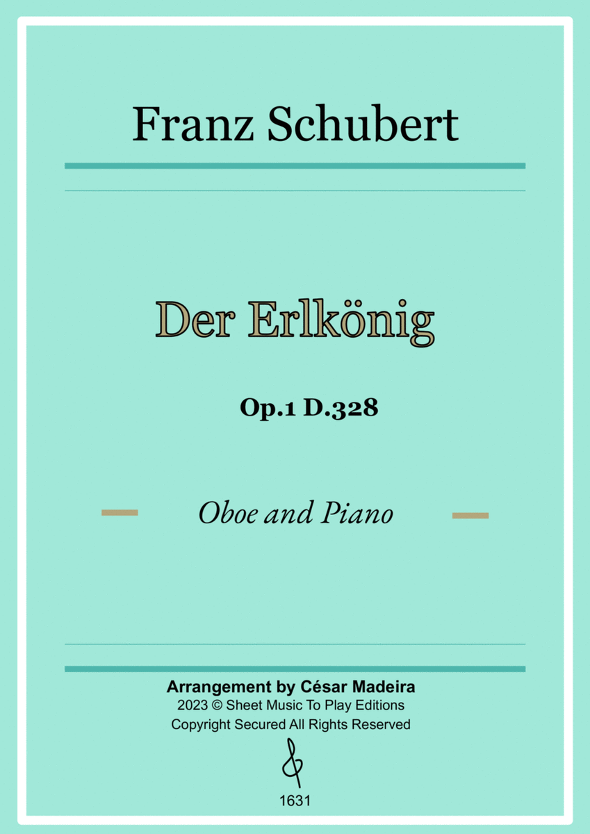 Der Erlkönig by Schubert - Oboe and Piano (Full Score) image number null