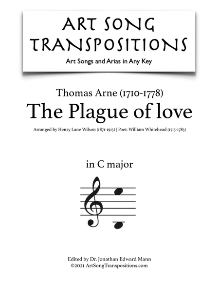 ARNE: The Plague of love (transposed to C major)
