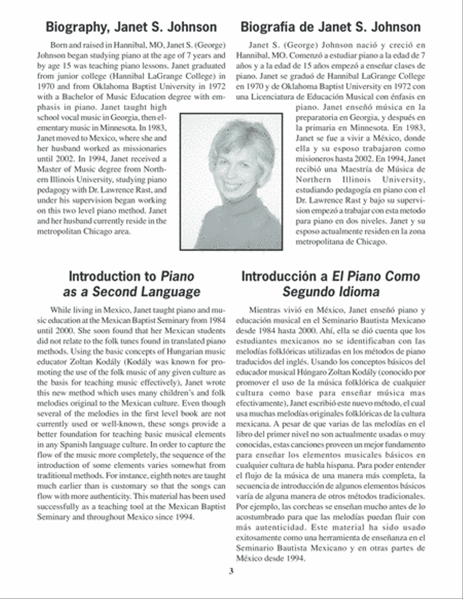 Spanish/English Piano Method, Level 1 Piano Method scores gallery preview page 4
