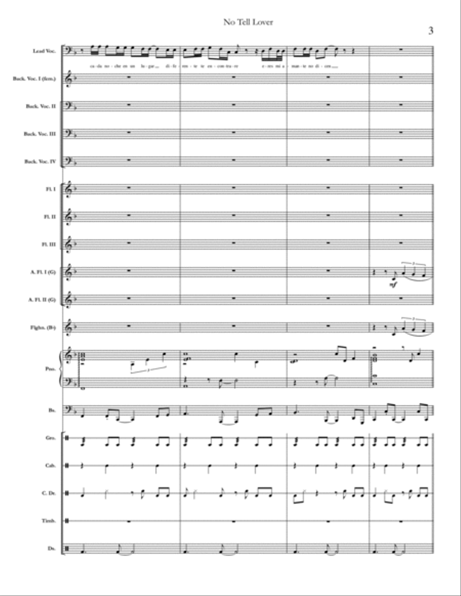 No Tell Lover Large Ensemble scores gallery preview page 3