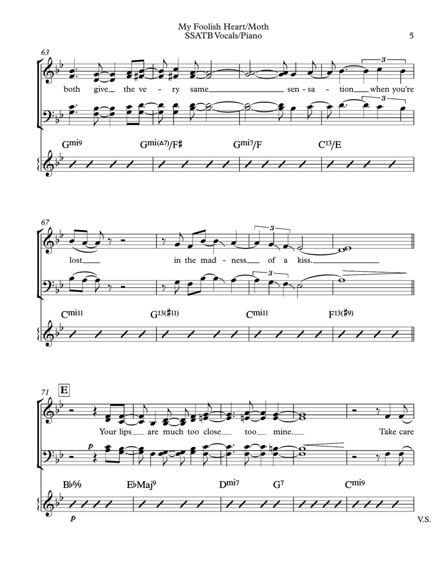 My Foolish Heart Divisi scores gallery preview page 5