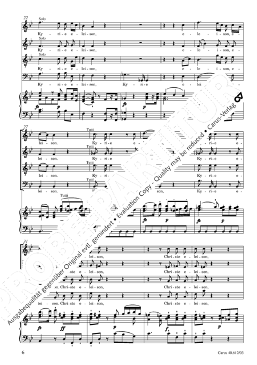 Harmoniemesse in B 4-Part scores gallery preview page 7