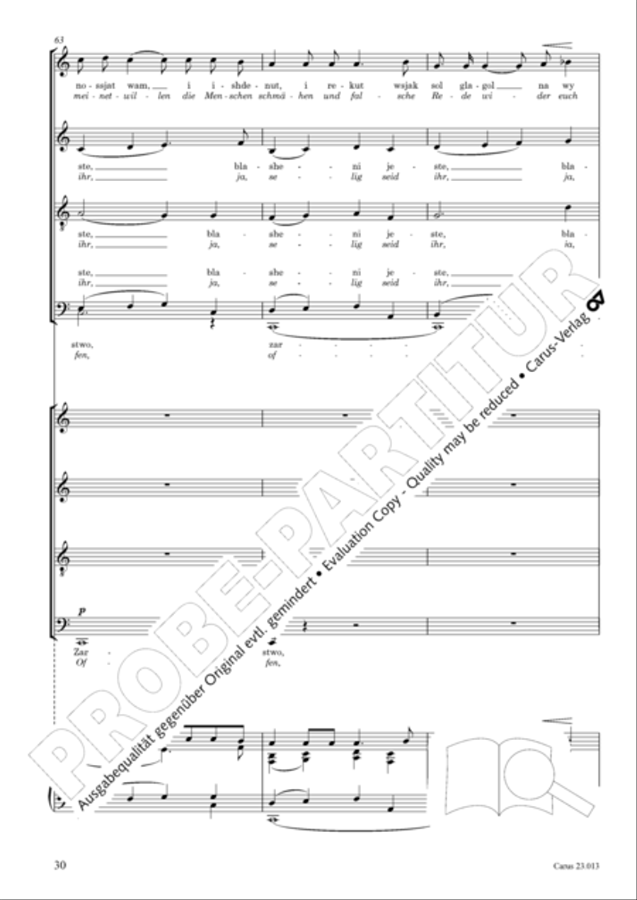 Liturgy of St. John Chrysostom op. 31 for mixed choir a cappella (Chrysostomos-Liturgie op. 31 fur Chor a cappella mit singbarem deutschem Text)