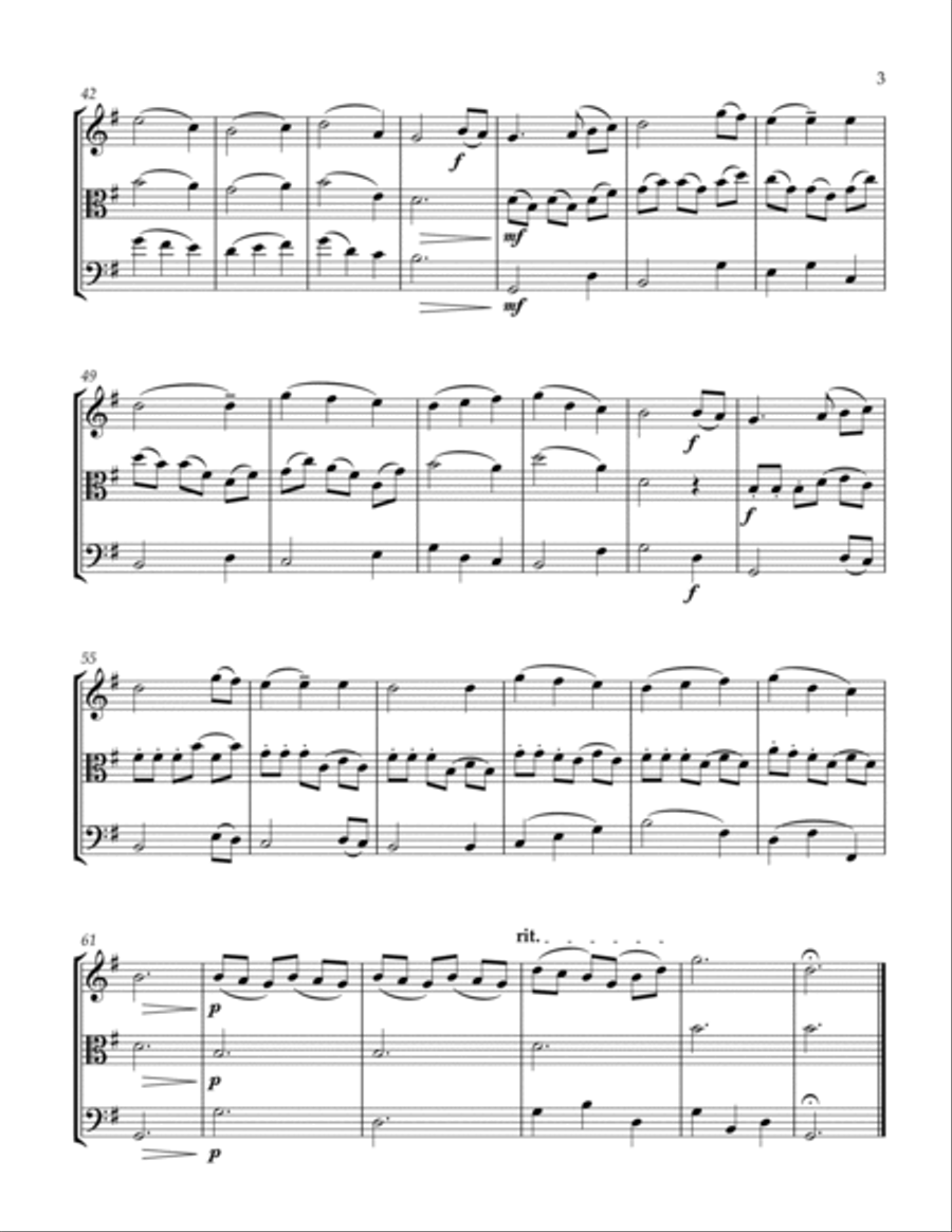 The First Noel Violin Viola and Cello Trio String Trio scores gallery preview page 4