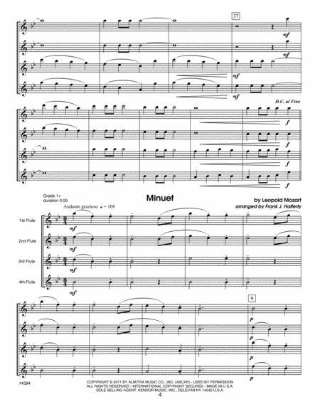 Musical Postcards (10 Flute Quartets From Around The World) - Full Score