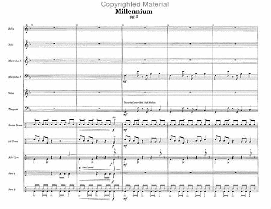 Millennium Percussion Ensemble scores gallery preview page 3
