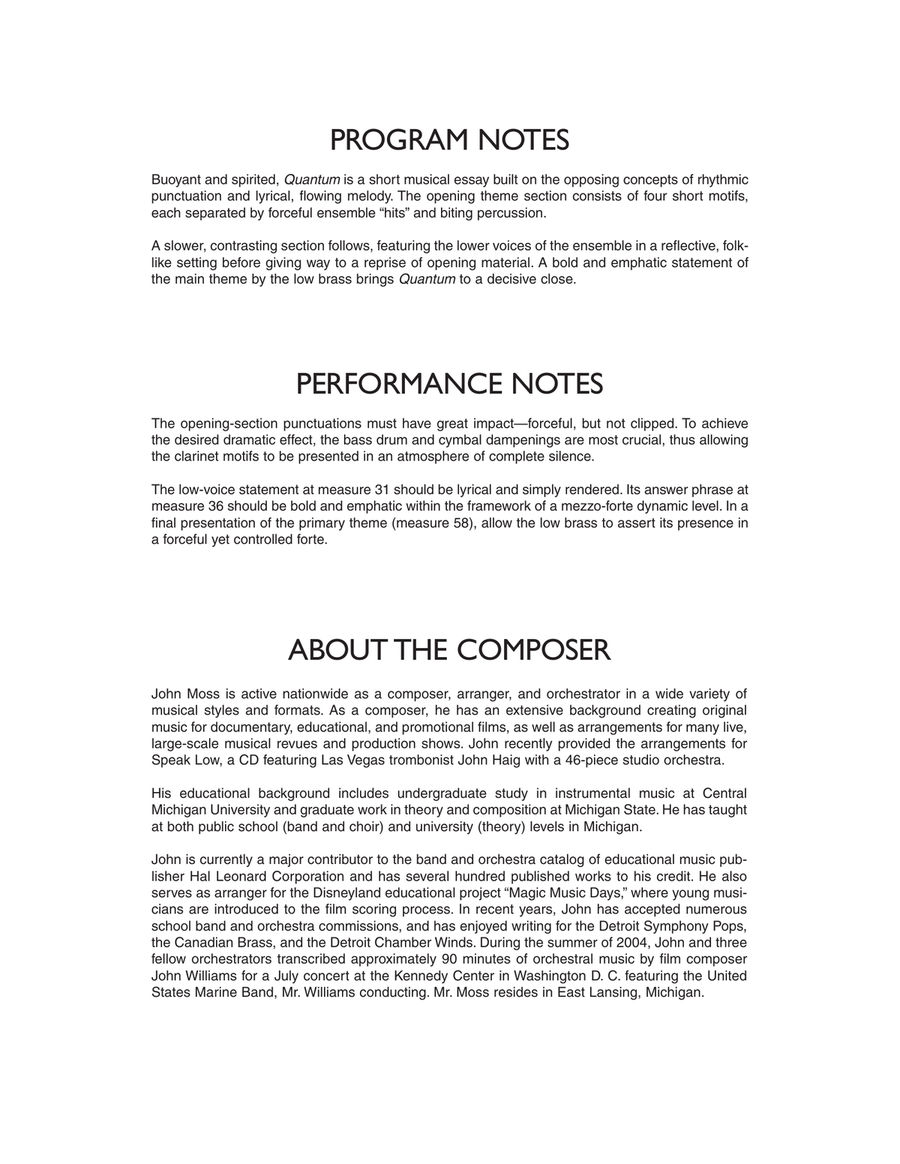 Quantum - Full Score Quantum - Full Score Concert Band scores gallery preview page 2