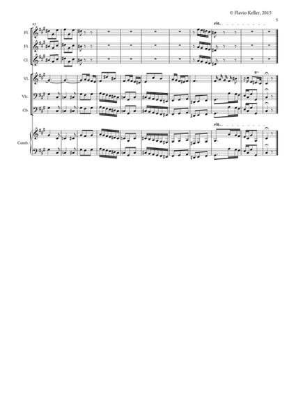 Aria "Buß und Reu" (Matthäus-Passion). Transcription for chamber ensemble. image number null