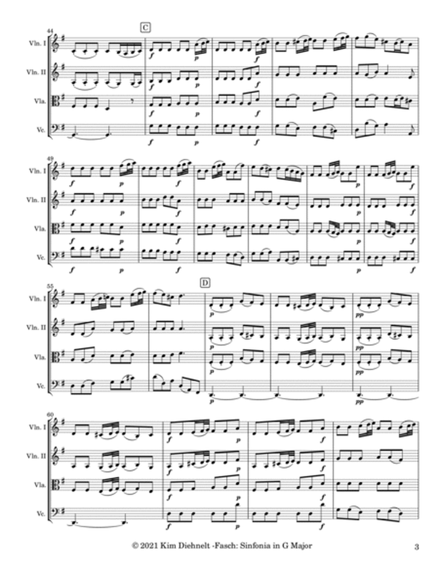 Fasch: Sinfonia in G Major (Arr. Diehnelt, for String Quartet) image number null