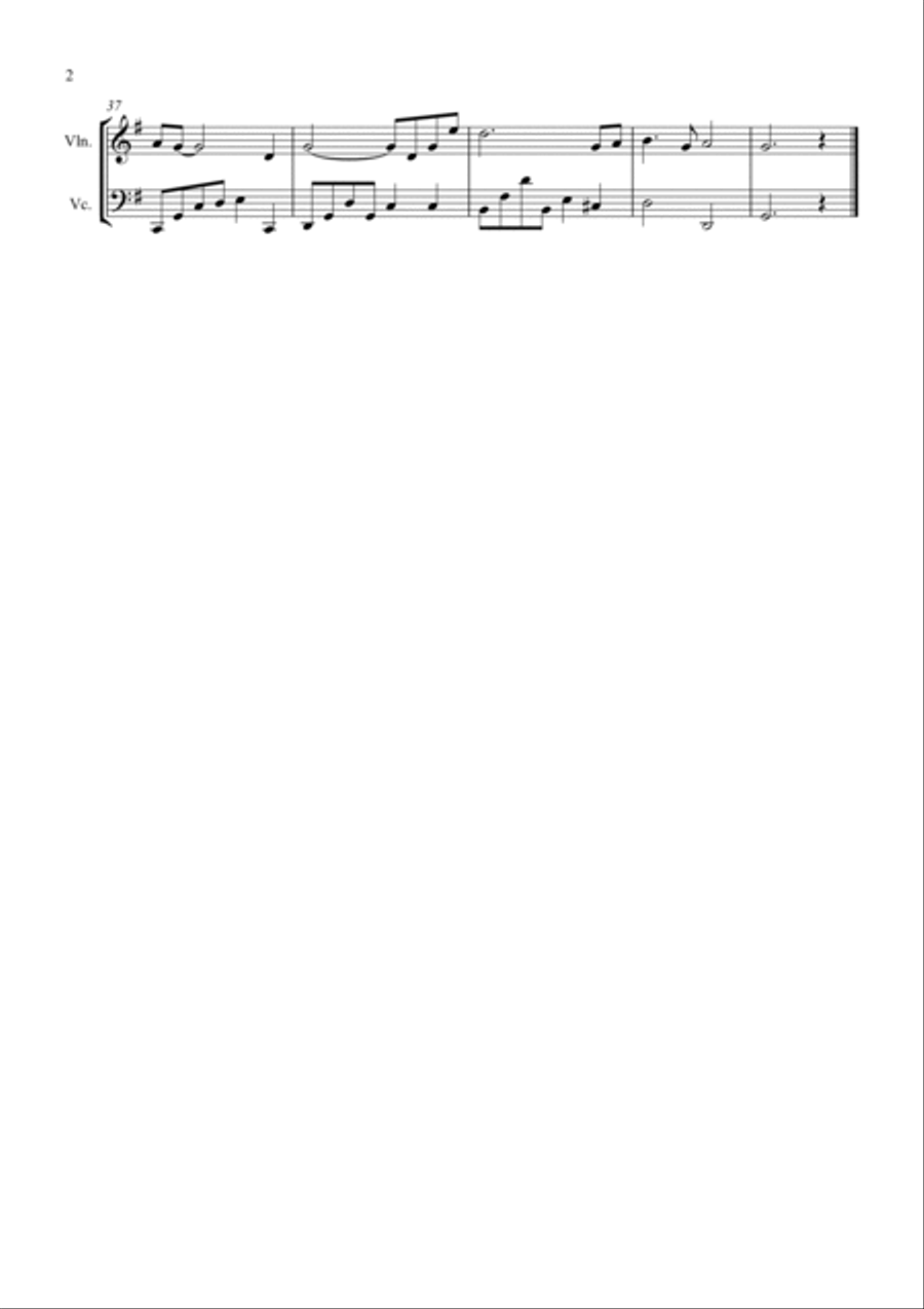Shenandoah for Violin and Cello Shenandoah for Violin and Cello String Duet scores gallery preview page 2