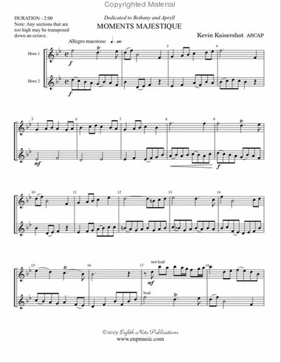 Moments Majestique Moments Majestique Small Ensemble scores gallery preview page 2