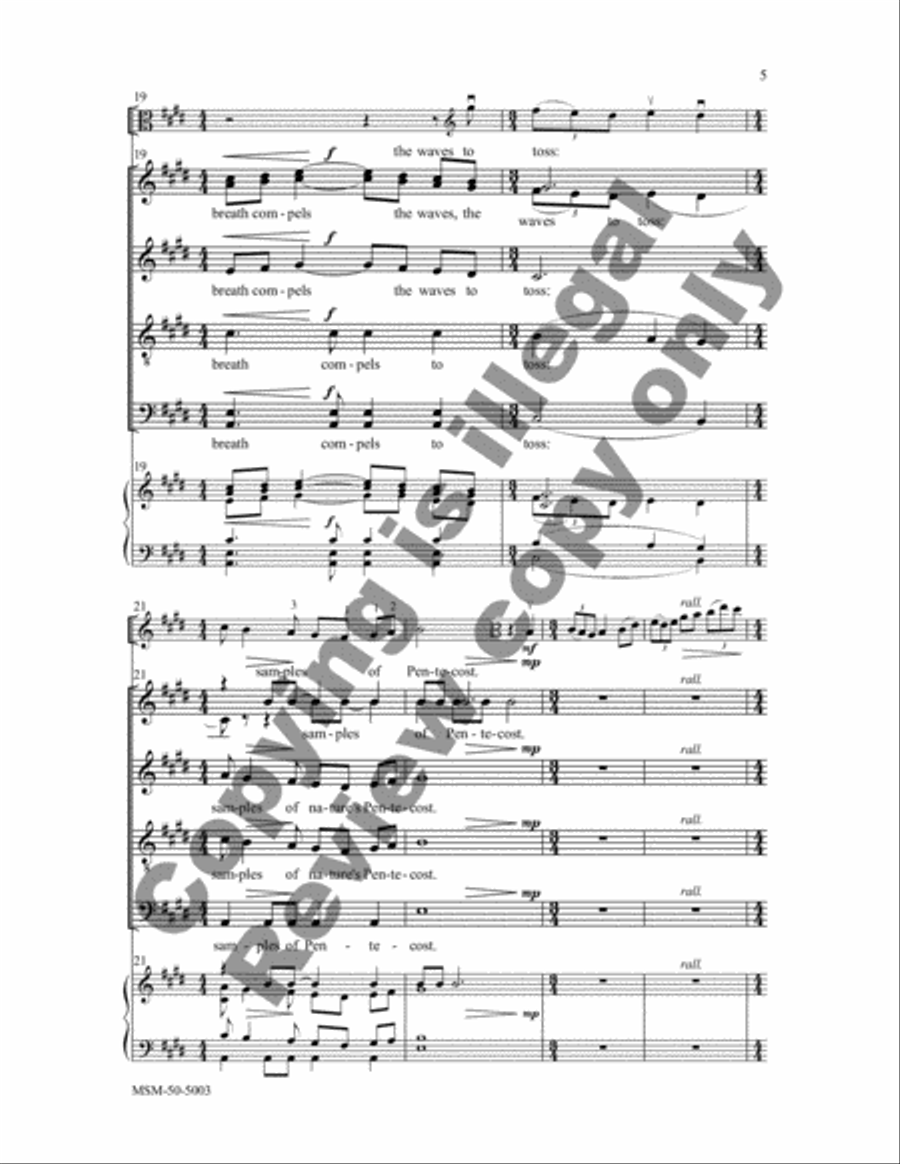 Hymn to the Spirit SSATBB scores gallery preview page 5