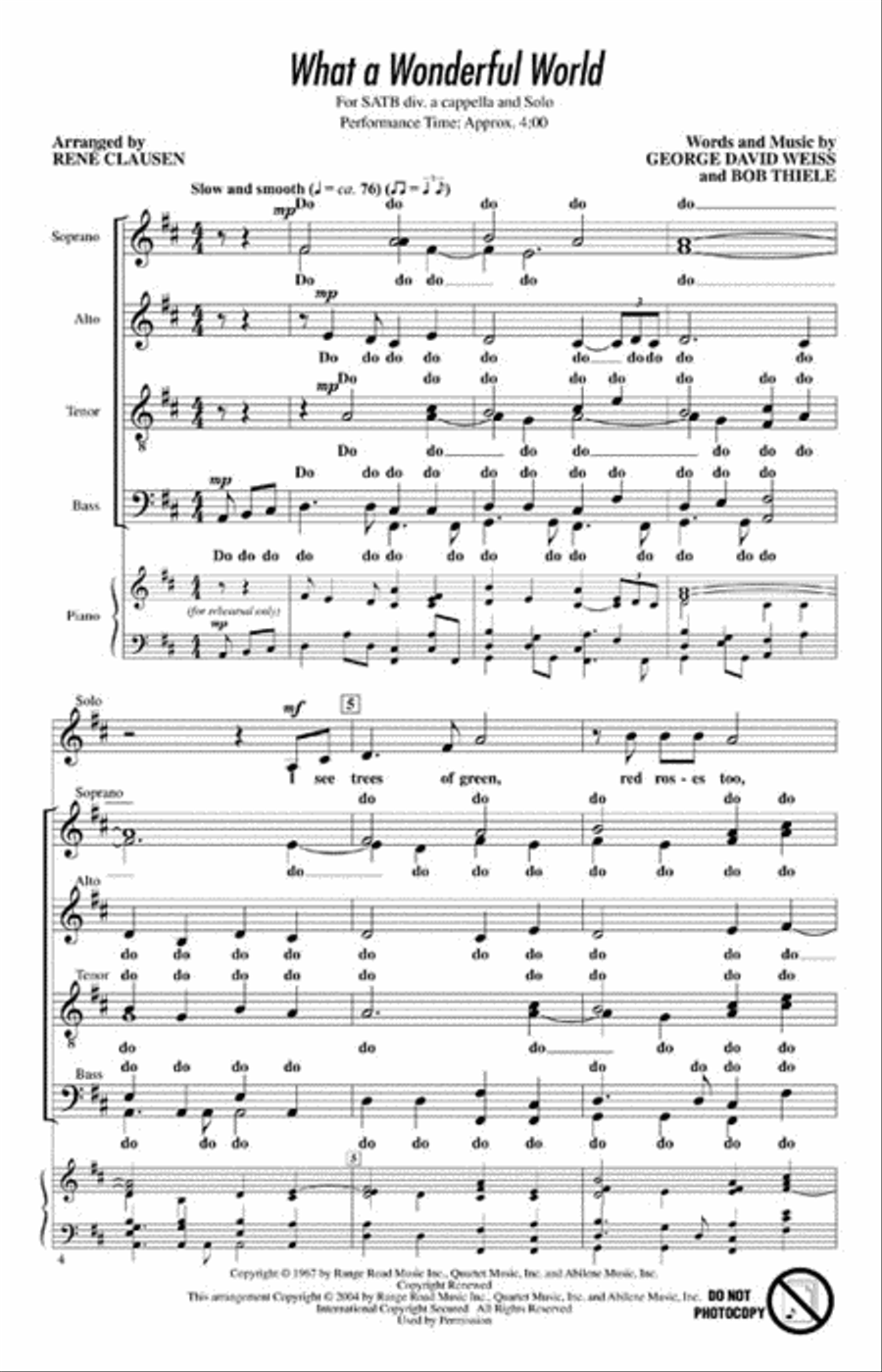 What a Wonderful World Divisi scores gallery preview page 2