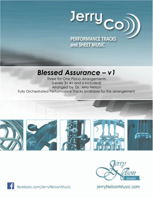 Blessed Assurance (3 for 1 PIANO arrangements) – Jazz