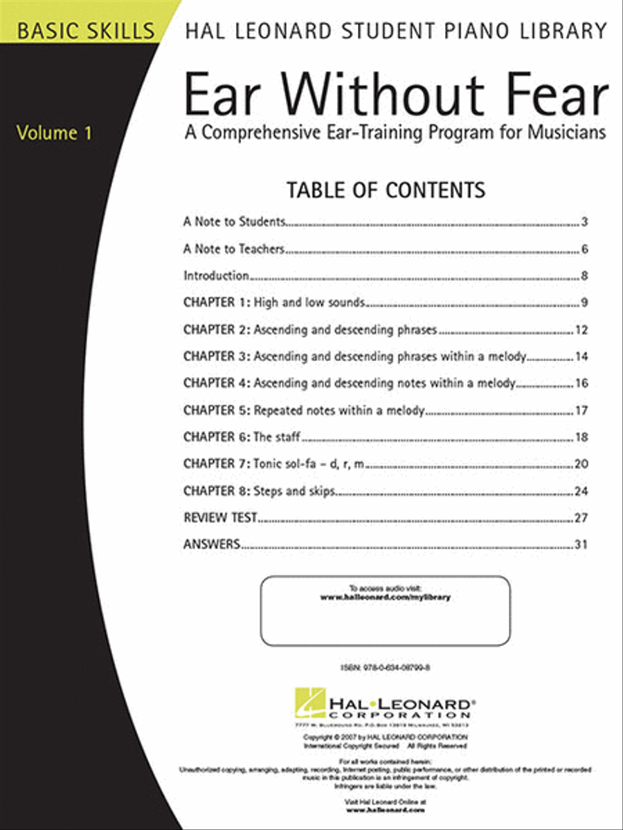 Ear Without Fear – Volume 1 Piano Method scores gallery preview page 2