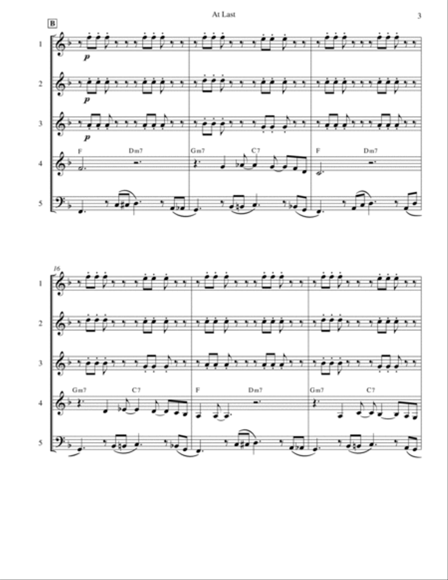 At Last Saxophone Quartet scores gallery preview page 4