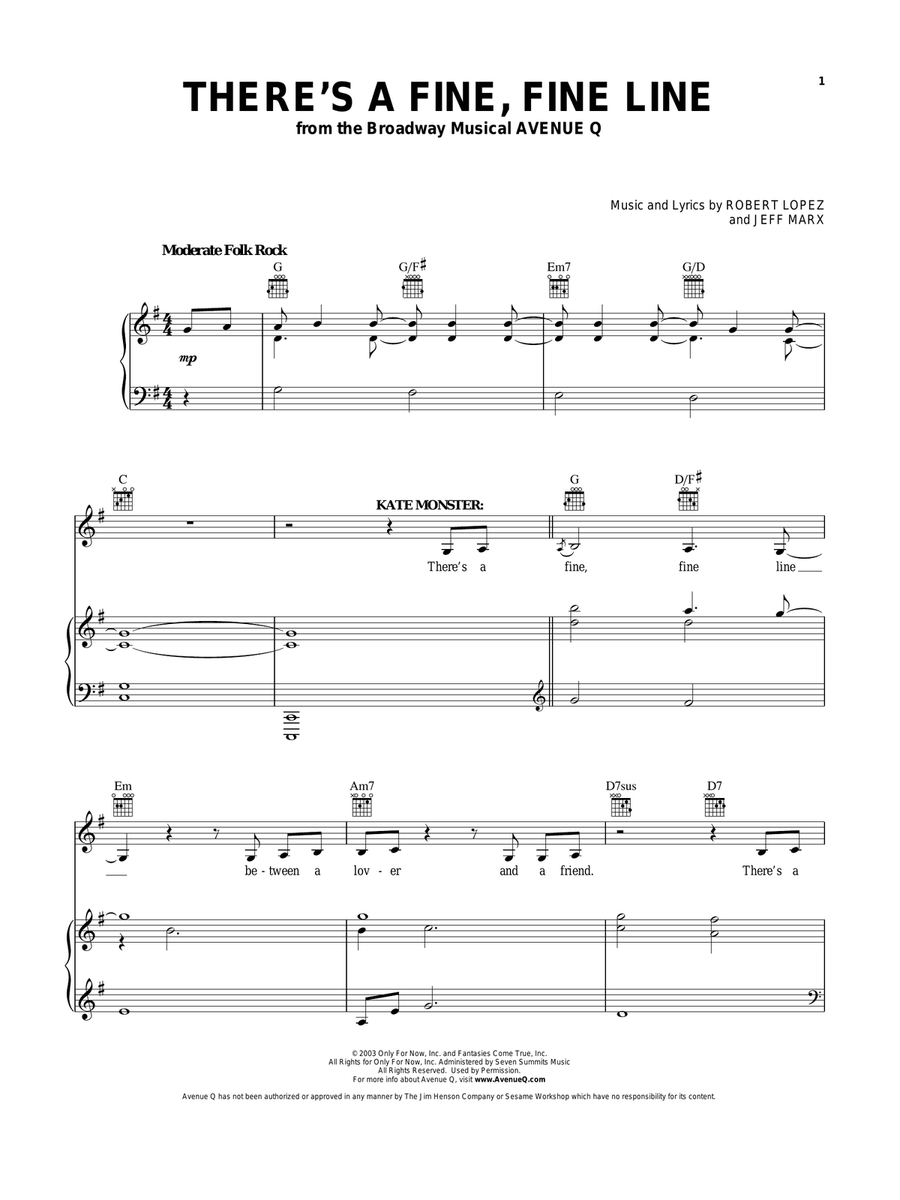 There's A Fine, Fine Line (from Avenue Q)
