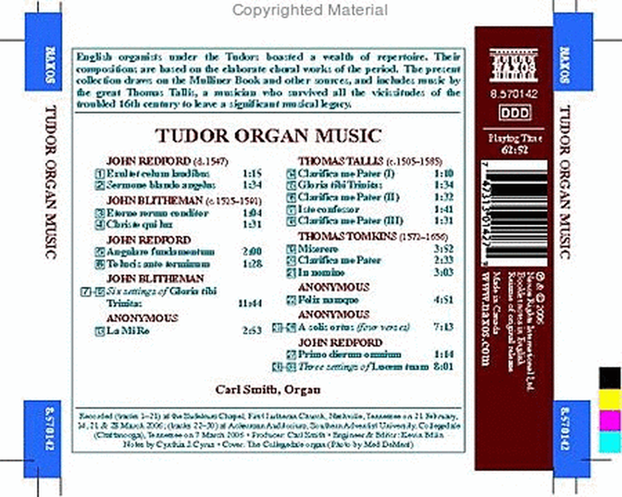 Tudor Organ Music image number null