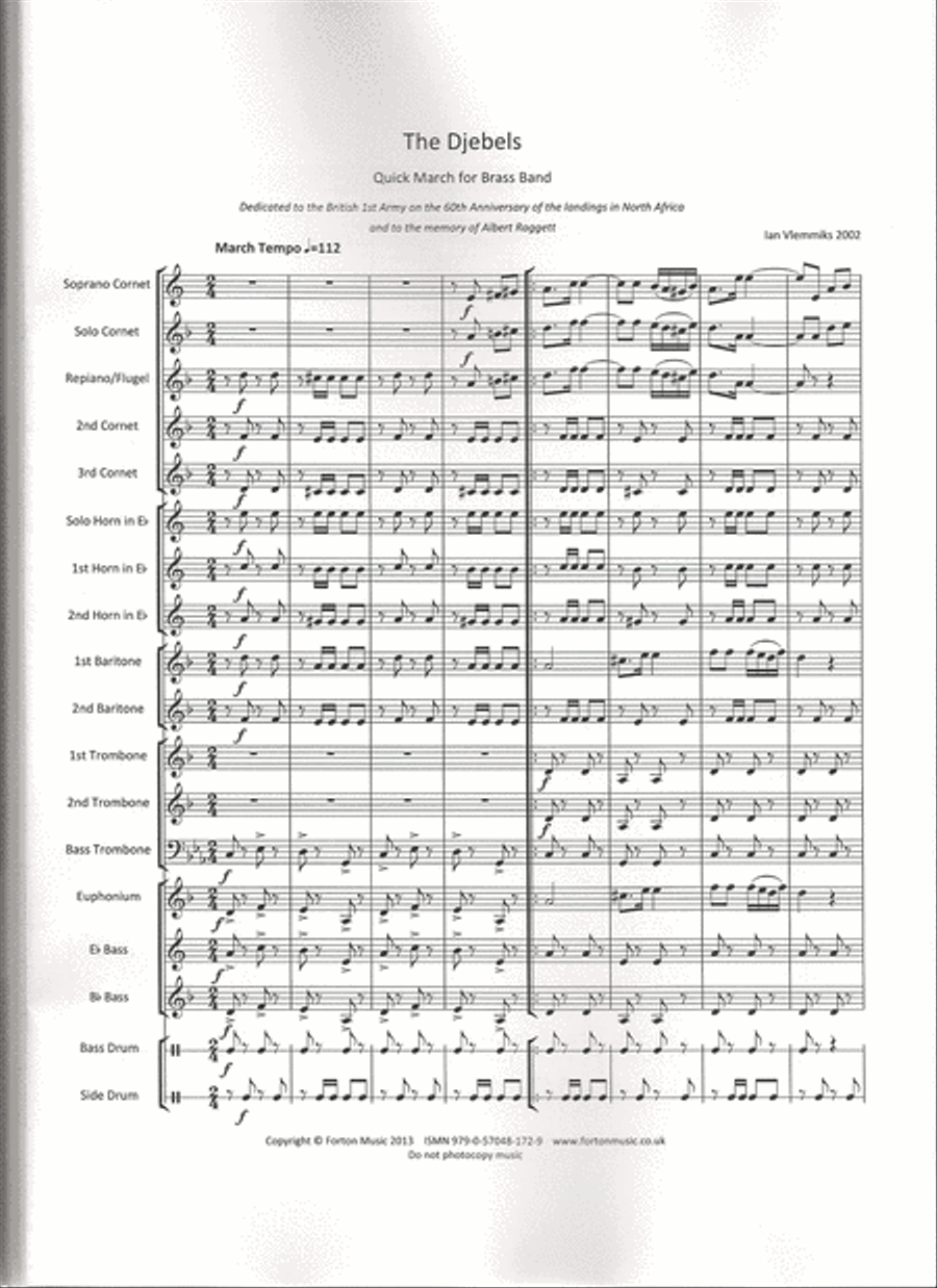 The Djebels for Brass Band Brass Band scores gallery preview page 2