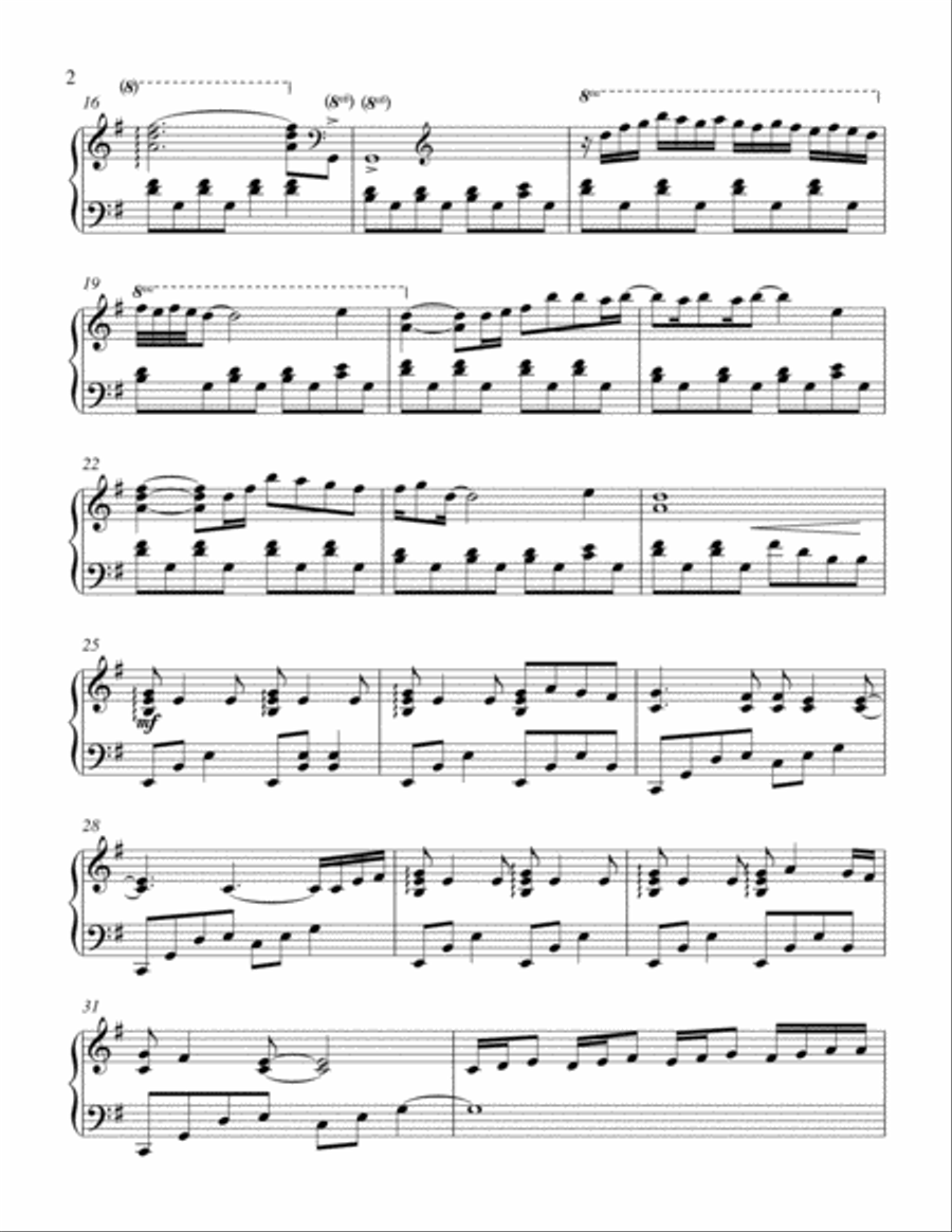 I Can Still Hear Your Voice in the Wind Piano Solo scores gallery preview page 2