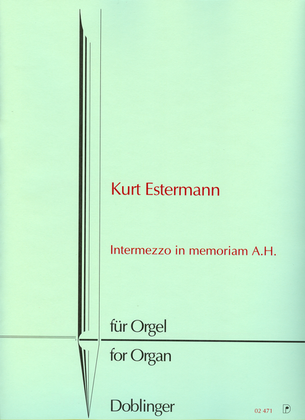 Book cover for Intermezzo in memoriam A.H.