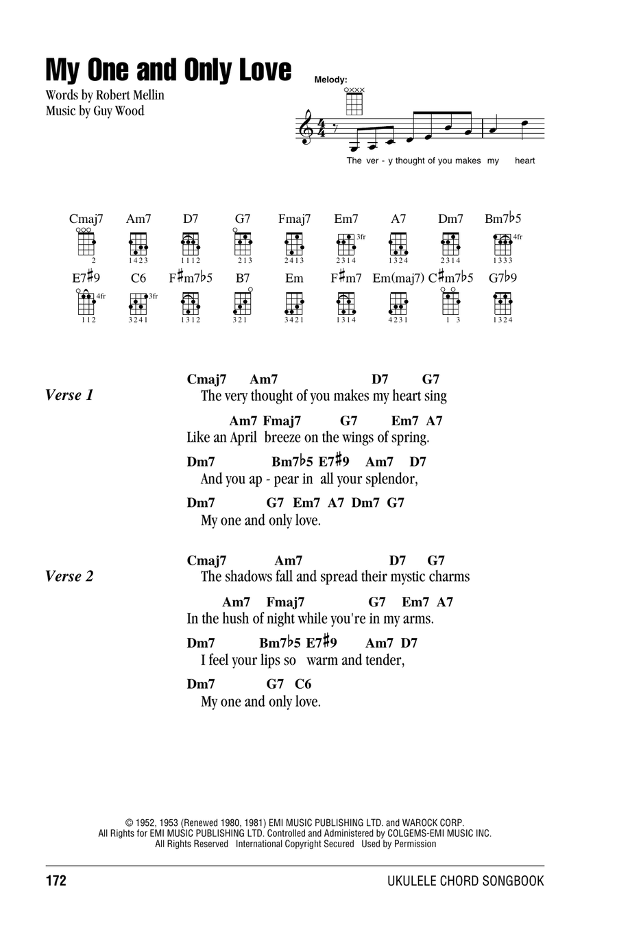 My One And Only Love Ukulele scores gallery preview page 1