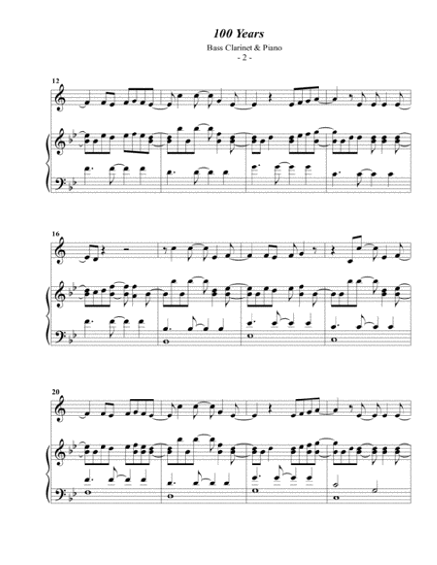 100 Years Bass Clarinet scores gallery preview page 2