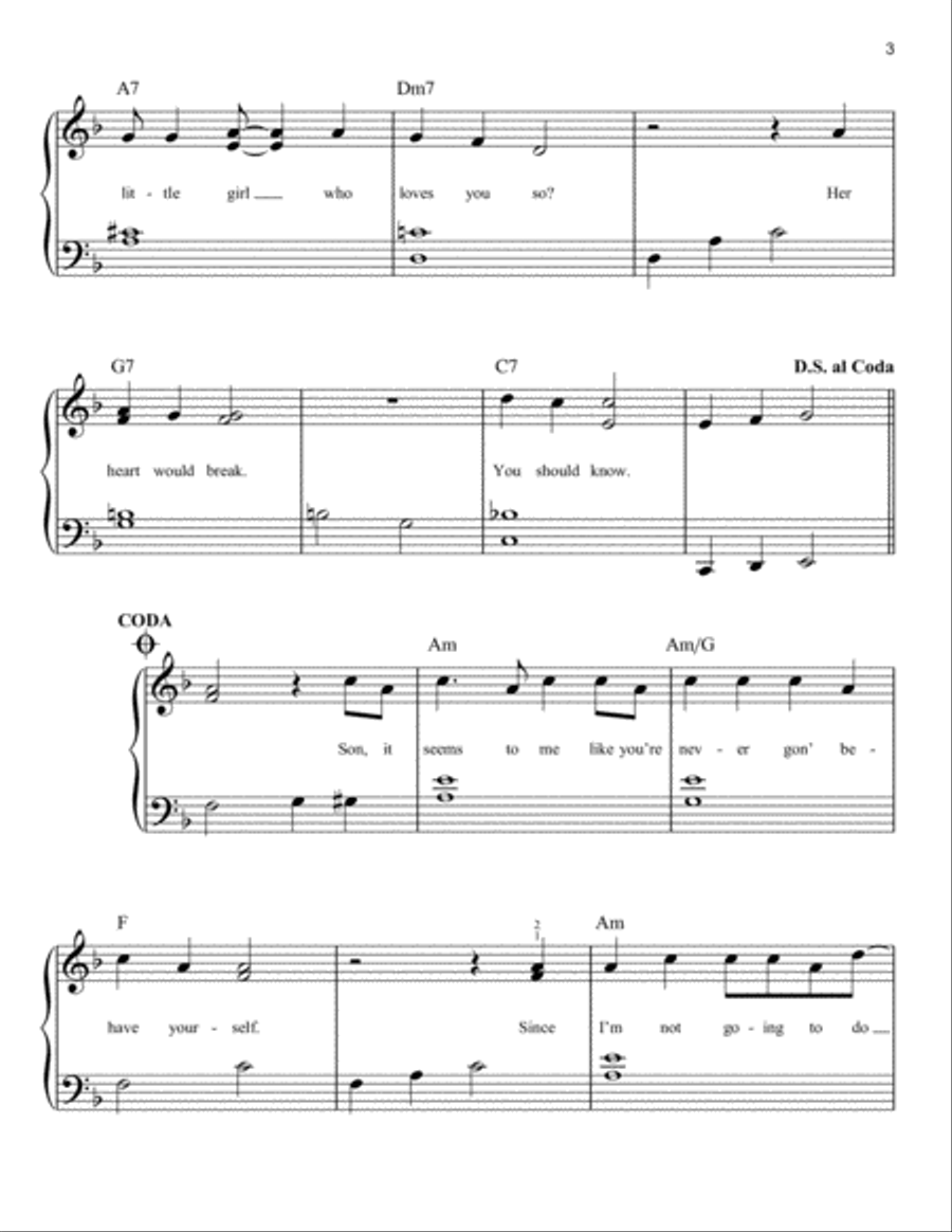 I Can't Let You Throw Yourself Away (from Toy Story 4) Easy Piano scores gallery preview page 3