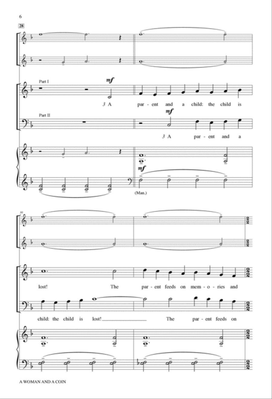 A Woman and a Coin A Woman and a Coin 2-Part scores gallery preview page 6